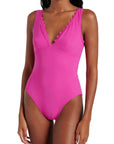 Ines V-Neck 372-N70 in Zinnia