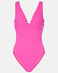 Karla Colletto Ines V-Neck One-Piece in Zinnia