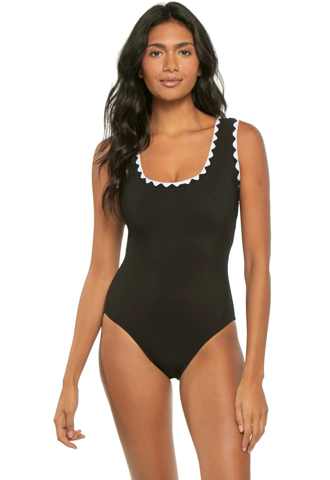 Karla Colletto Lia Round Neck Black/White