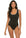 Karla Colletto Lia Round Neck Black/White