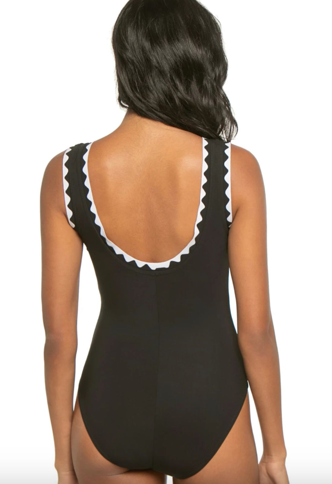 Karla Colletto Lia Round Neck Black/White