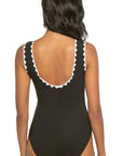 Lia Round Neck Black/White