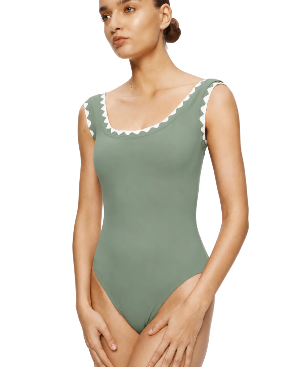 Lia Round Neck Lichen/Cream