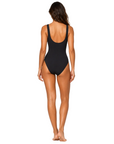 Maya V-Neck One Piece in Black