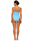 Maya V-Neck One Piece in Pale Blue