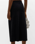 Karla Colletto Tess Long Straight Skirt in Black