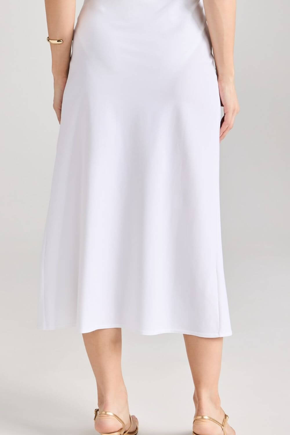 Karla Colletto Tess Long Straight Skirt in White