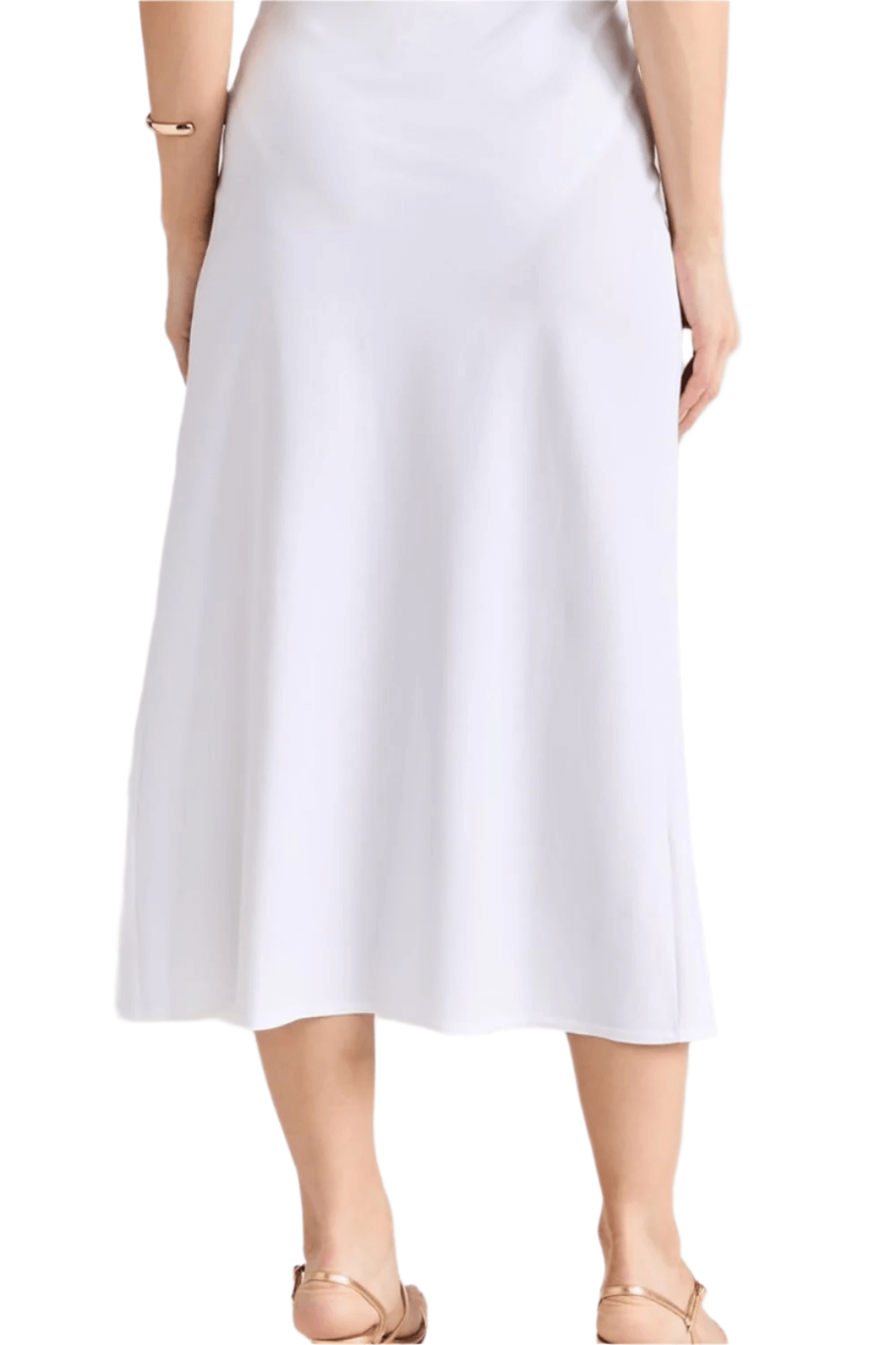 Karla Colletto Tess Long Straight Skirt in White