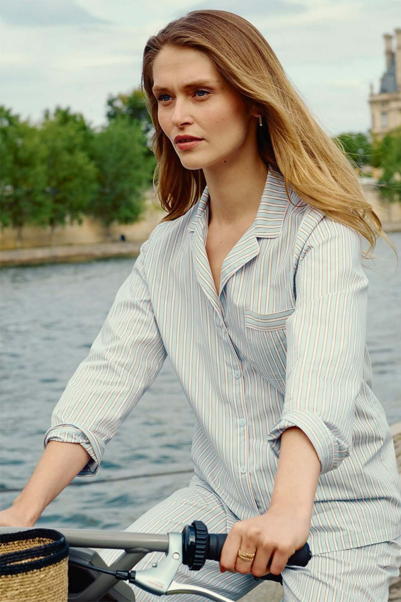 Laurence Tavernier Essential Long Pj Set in Ciel