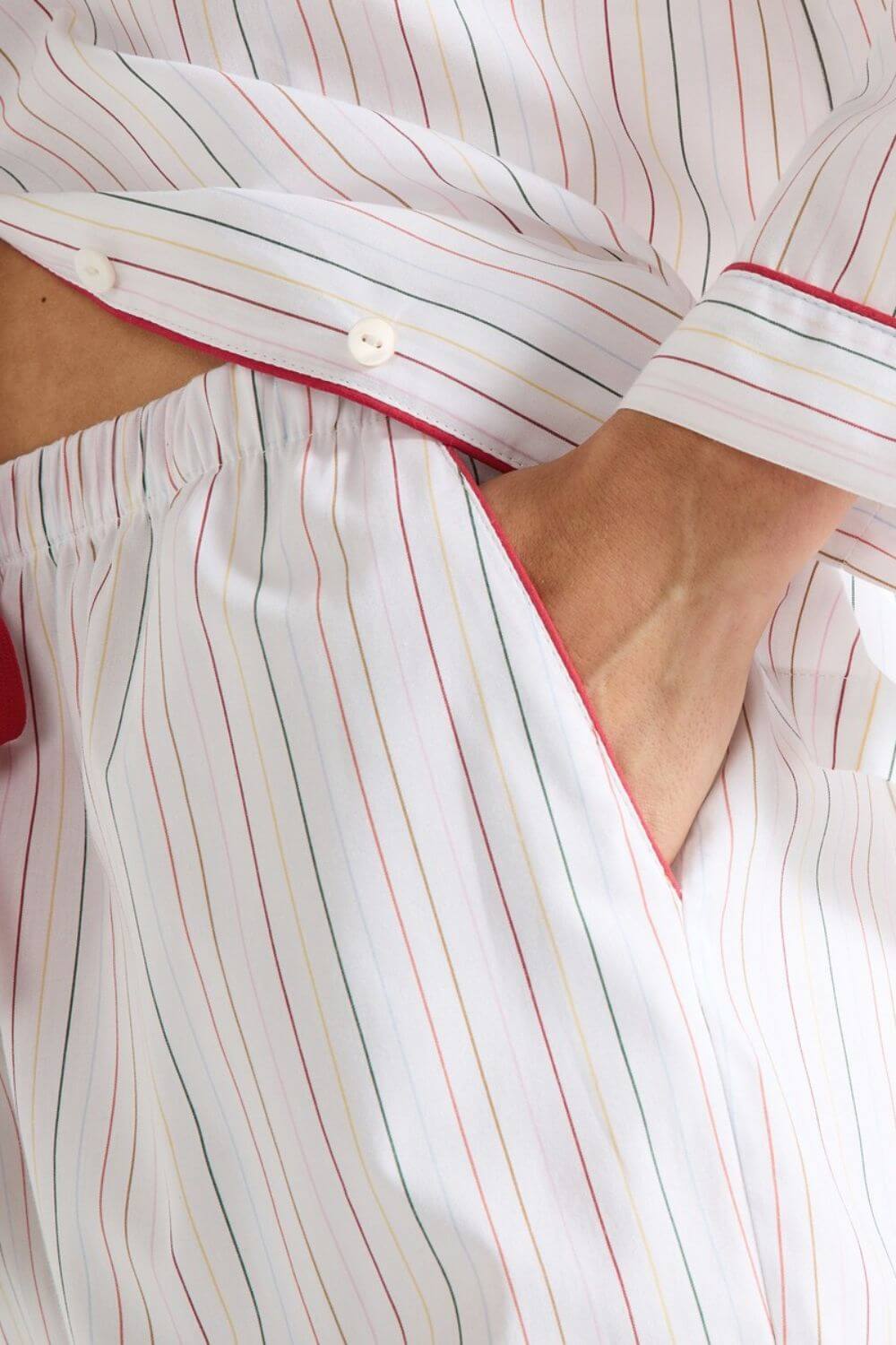 Laurence Tavernier Essentiel Long Pj Set in Multi Stripe
