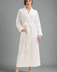 Laurence Tavernier Long Dressing Gown in Ivory