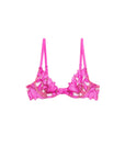 Lily Embroidered Demi Bra in Wild Pink