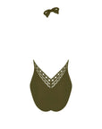 Lise Charmel Ajourage Couture Non Wire Swimsuit Plunging Neckline in Avocado