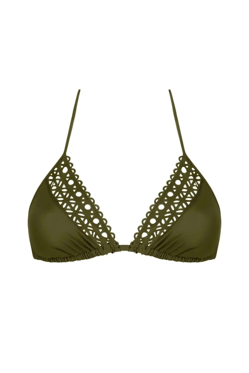 Lise Charmel Ajourage Couture Triangle Bikini with Ties in Avocado