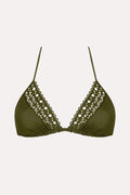 Lise Charmel Ajourage Couture Triangle Bikini with Ties in Avocado