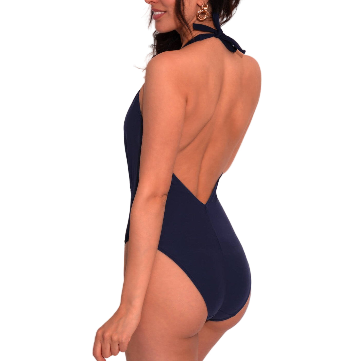 Classe Nautique Non Wire Seduction Halter Swimsuit in Marine Classe