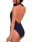 Classe Nautique Non Wire Seduction Halter Swimsuit in Marine Classe
