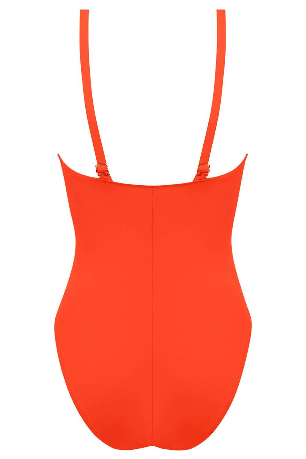 Lise Charmel Grace Infiniti Plunging Back Swimsuit in Orange Infiniti