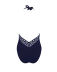 Ajourage Couture Non Wire Swimsuit Plunging Neckline in Navy