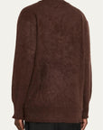 LoveShackFancy Applene Cardigan in Chocolate Brown