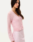 LoveShackFancy Breckie Cardigan in Blushberry