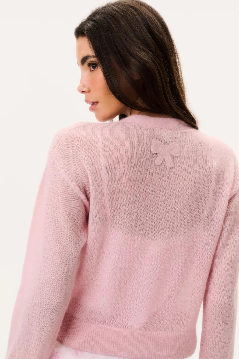 LoveShackFancy Breckie Cardigan in Blushberry