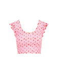 LoveShackFancy Dovi Top in Cherry Pink