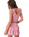 LoveShackFancy Dovi Top in Cherry Pink
