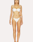 LoveShackFancy Lilabella Bikini in Sunwashed Ivory