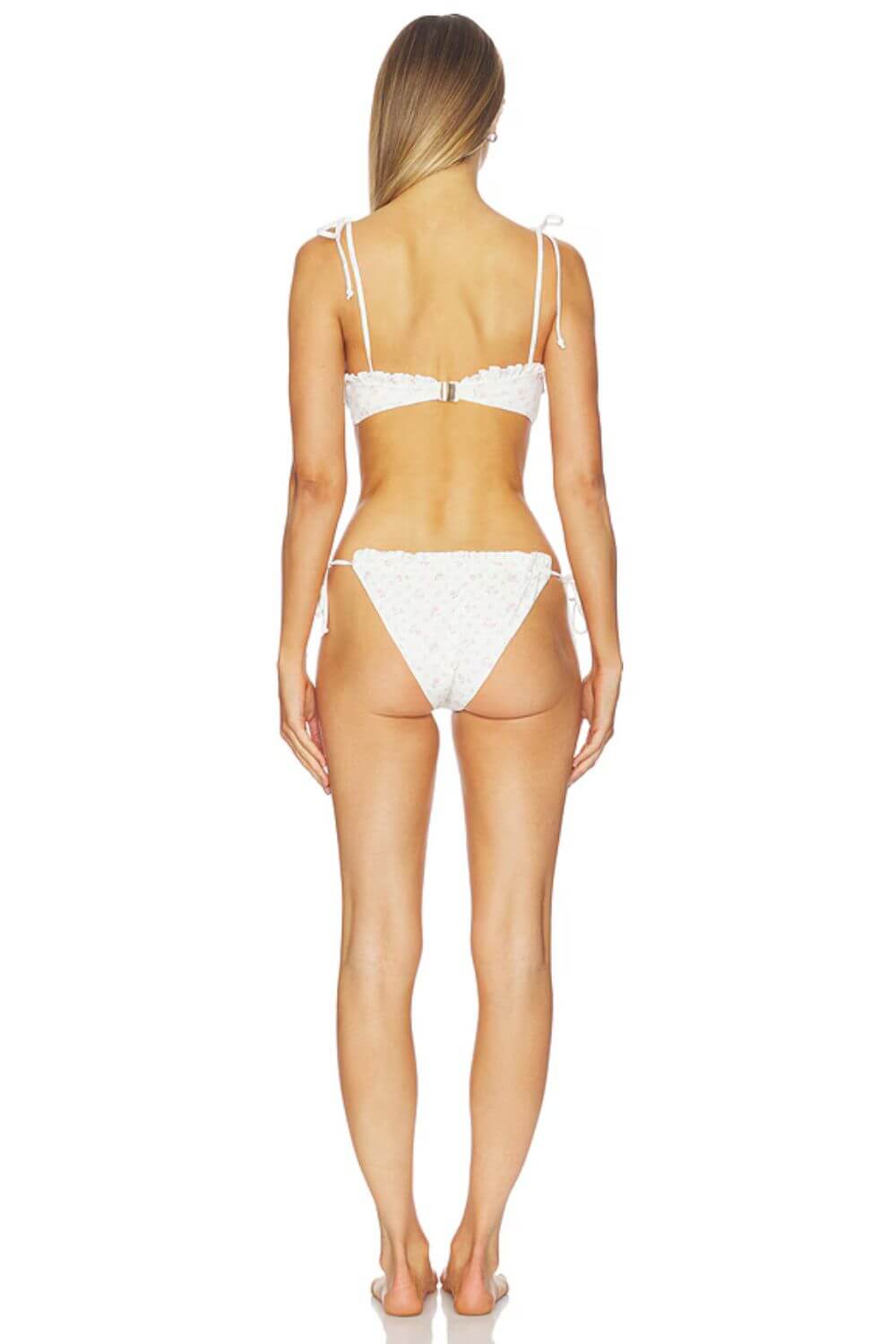 LoveShackFancy Lilabella Bikini in Sunwashed Ivory