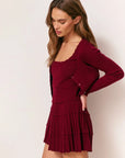 LoveShackFancy Martti Cardigan in Spiced Berry