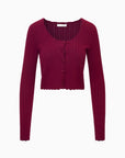 LoveShackFancy Martti Cardigan in Spiced Berry