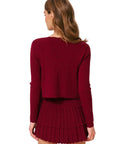 LoveShackFancy Martti Cardigan in Spiced Berry