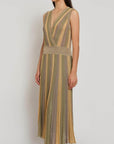 Maison Lurex Gala Sleeveless Wrap Dress
