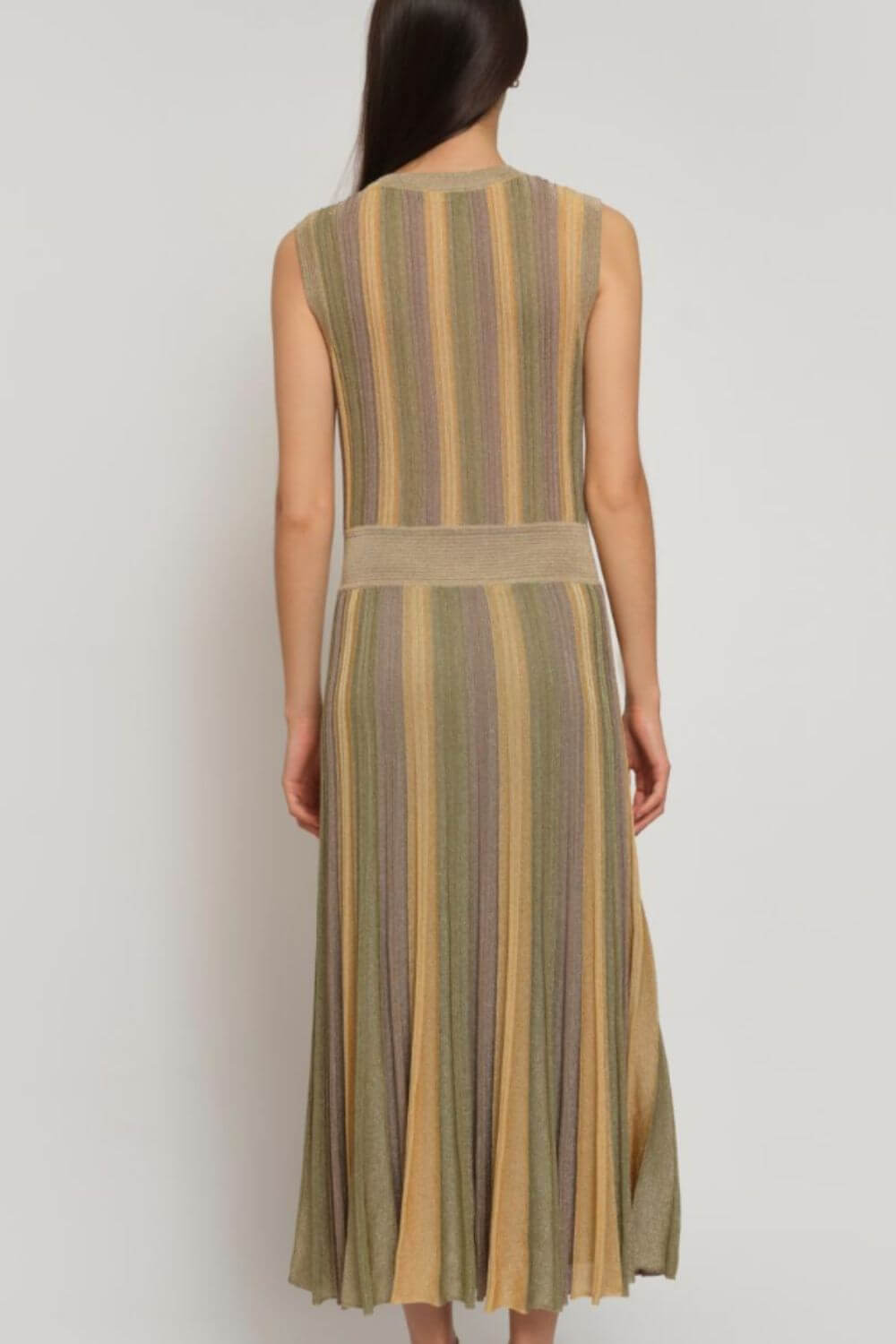 Maison Lurex Gala Sleeveless Wrap Dress