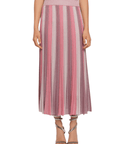 Maison Lurex Pleated Maxi Skirt in Pink Lilac