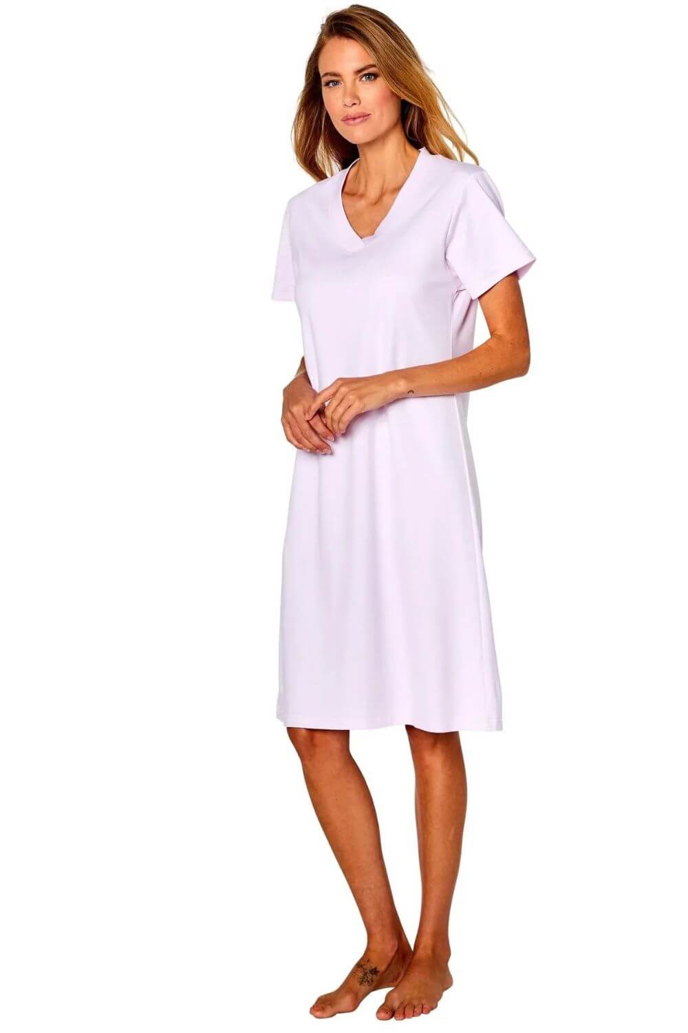 Marelle Elle Short Sleeve Chemise in Pink