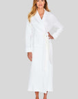 Marelle Kelly Long Sleeve Jacquard Long Robe in White