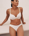 Marie Jo Avero Padded Heart Shaped Bra in Ivory Petal