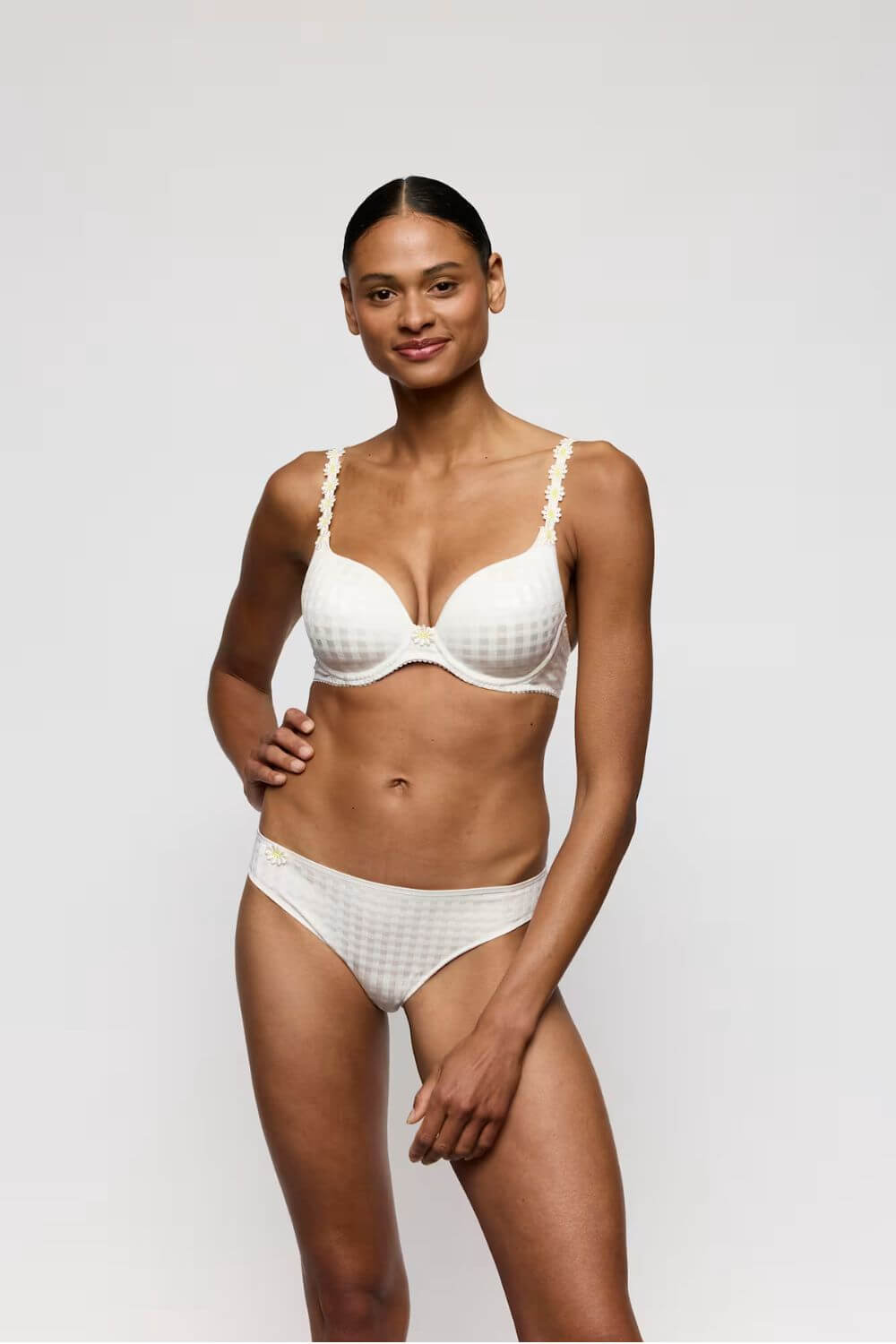 Marie Jo Avero Padded Heart Shaped Bra in Ivory Petal