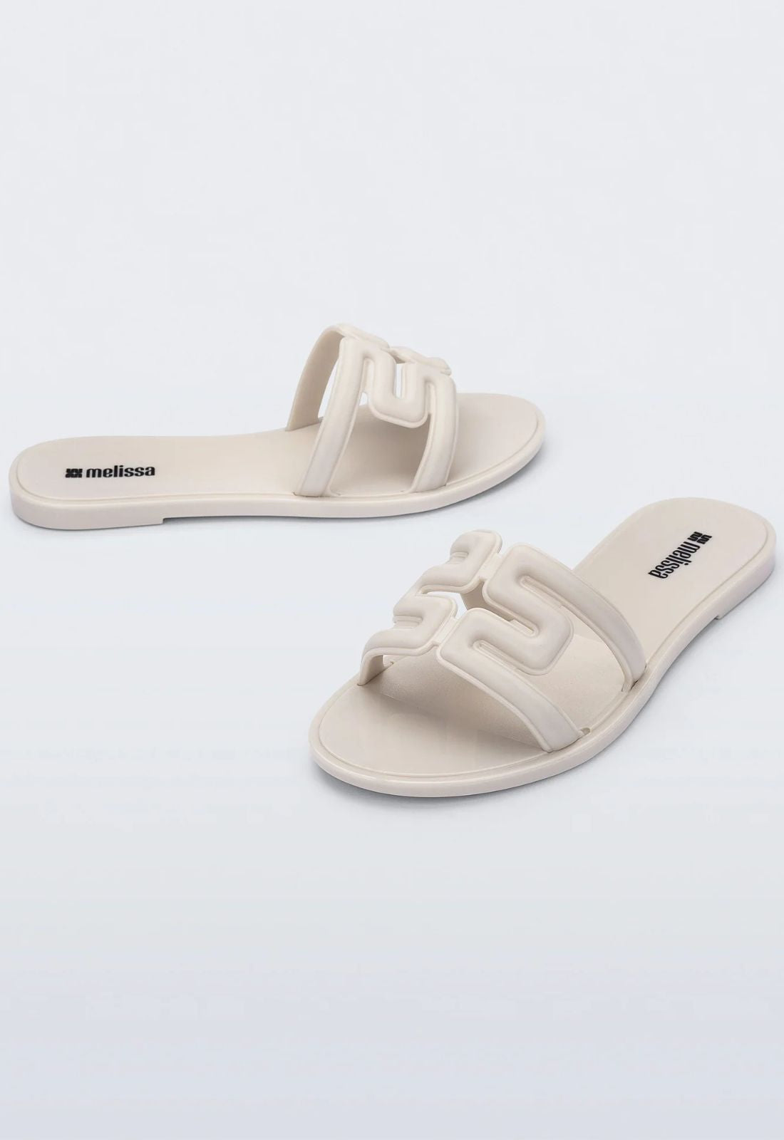 Melissa M Slide Sandal in Light Beige