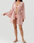 Melissa Odabash Anna Kaftan in Rose