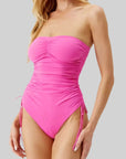 Melissa Odabash Sydney Bandeau One-Piece in Watermelon