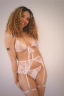 Nette Rose Willow Garter Belt in Soft Pink