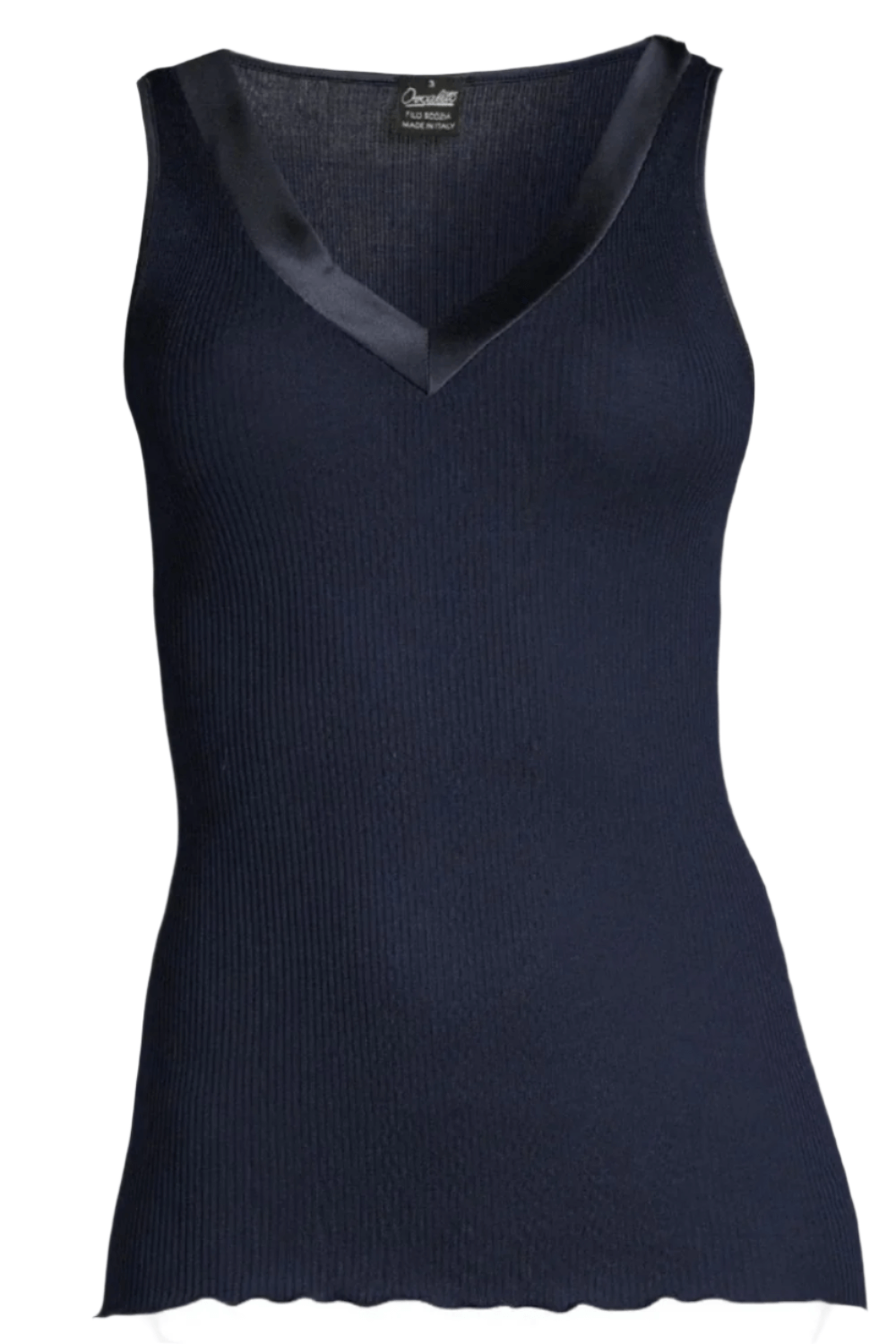 Oscalito Ribbed V-Neck Camisole in Blue