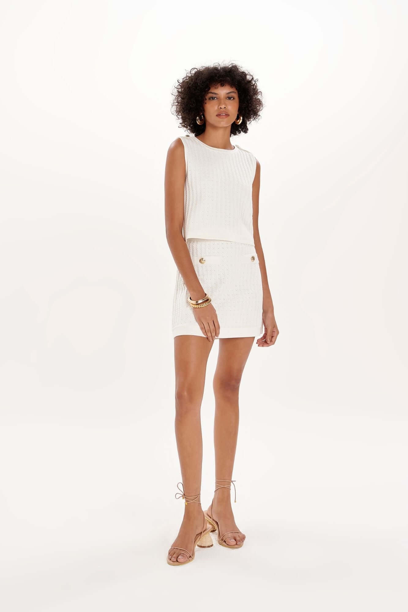 Paola Bernardi Marluce Tank Top In Off White