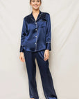 Mulberry Navy Silk Luxe Pajama