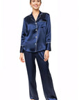 Mulberry Navy Silk Luxe Pajama