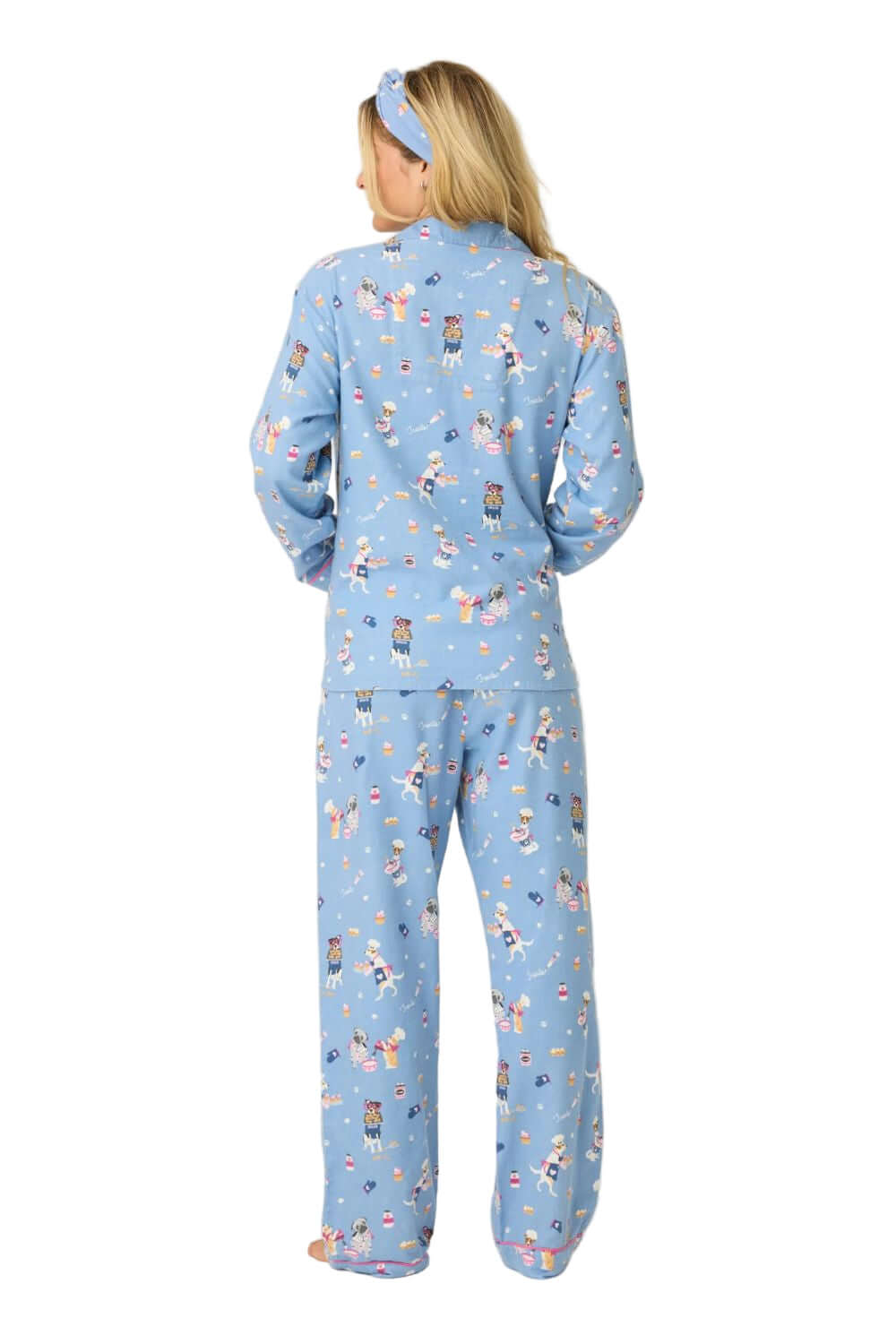 PJ Salvage Baked Woof Love Flannel Long PJ Set