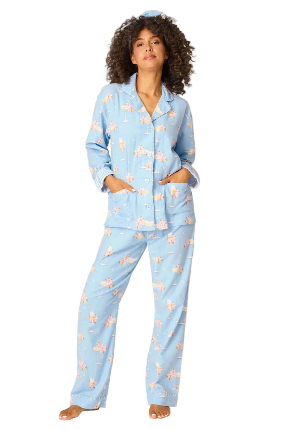 PJ Salvage Fizz the Season Flannel Long PJ Set